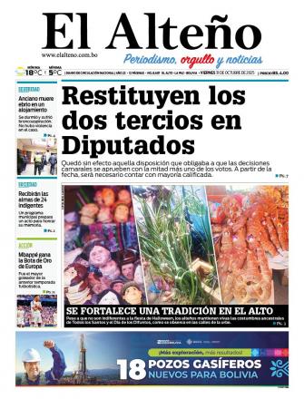 Portada del día de El Alteño