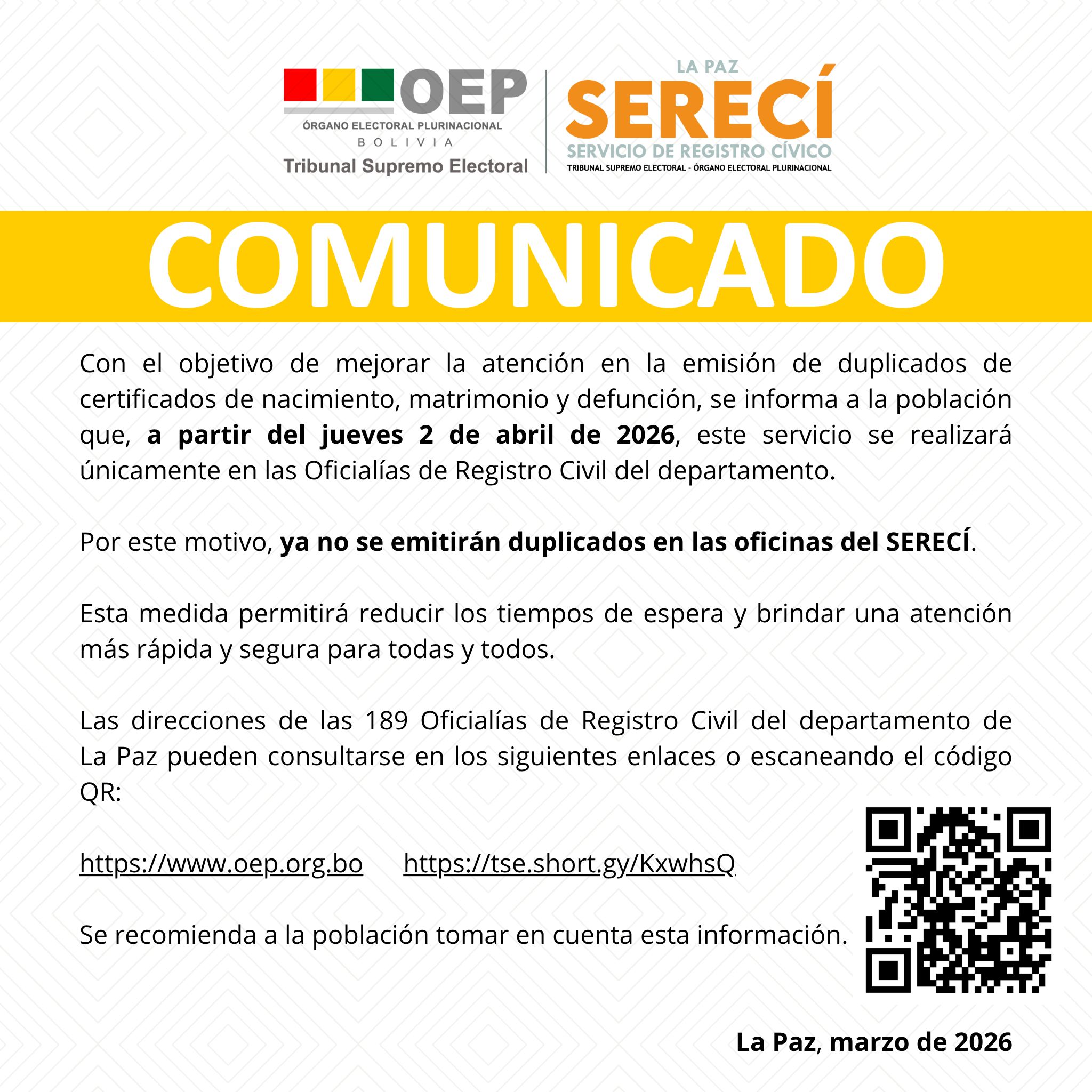 comunicado