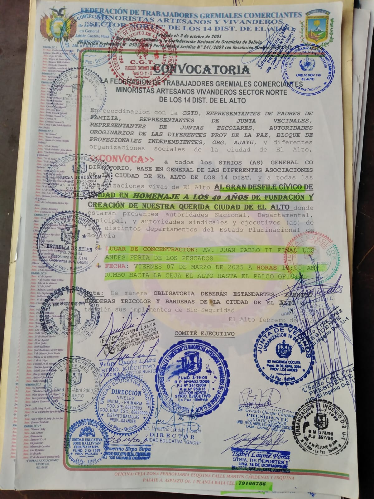 convocatoria