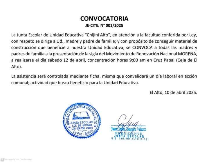 convocatoria 