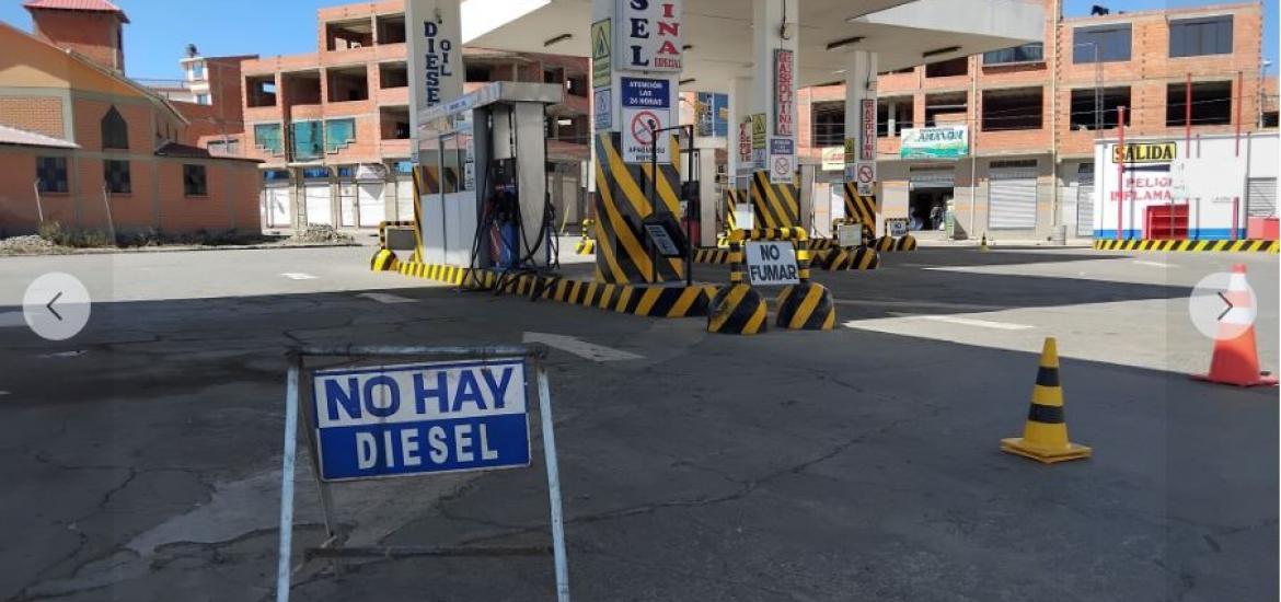 Una estación de servicio en la ciudad de El Alto. Foto: El Alteño.