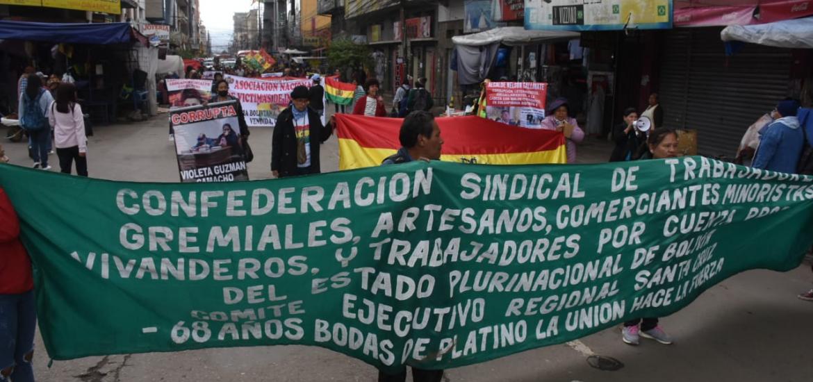 Foto: Los Tiempos / Los gremiales de Cochabamba se movilizan 
