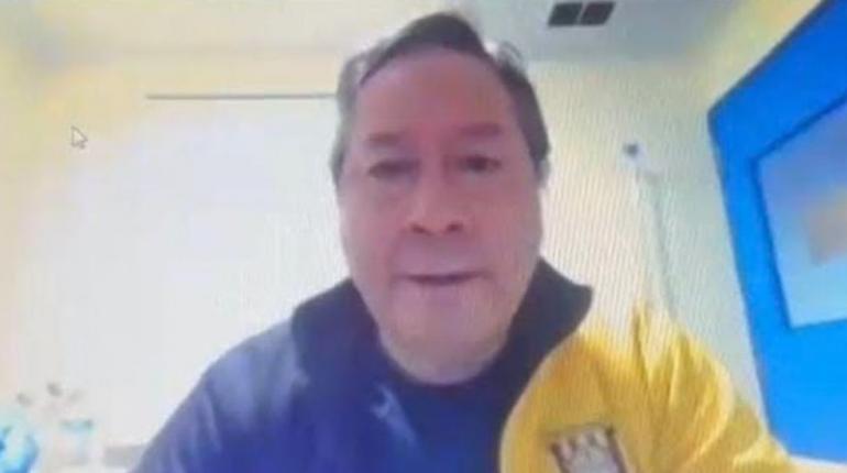 Foto: DTV - Luis Arce en audiencia virtual 