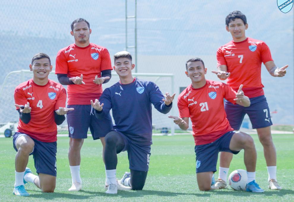 Los jugadores de Bolívar están optimistas de lograr un triunfo.