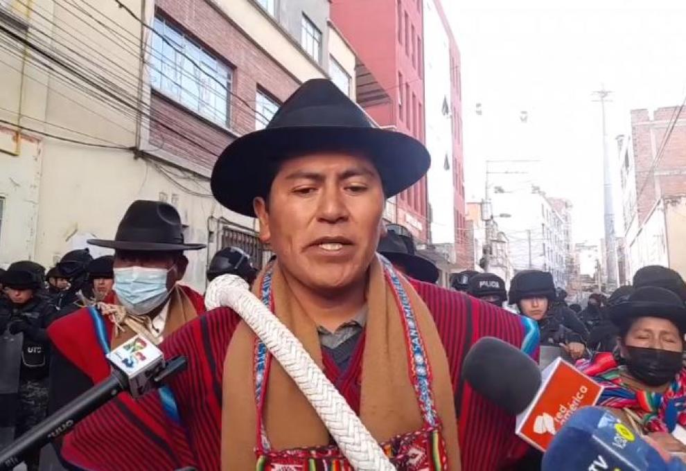 David Mamani, ejecutivo de las 20 provincias. Foto: Captura de video. 