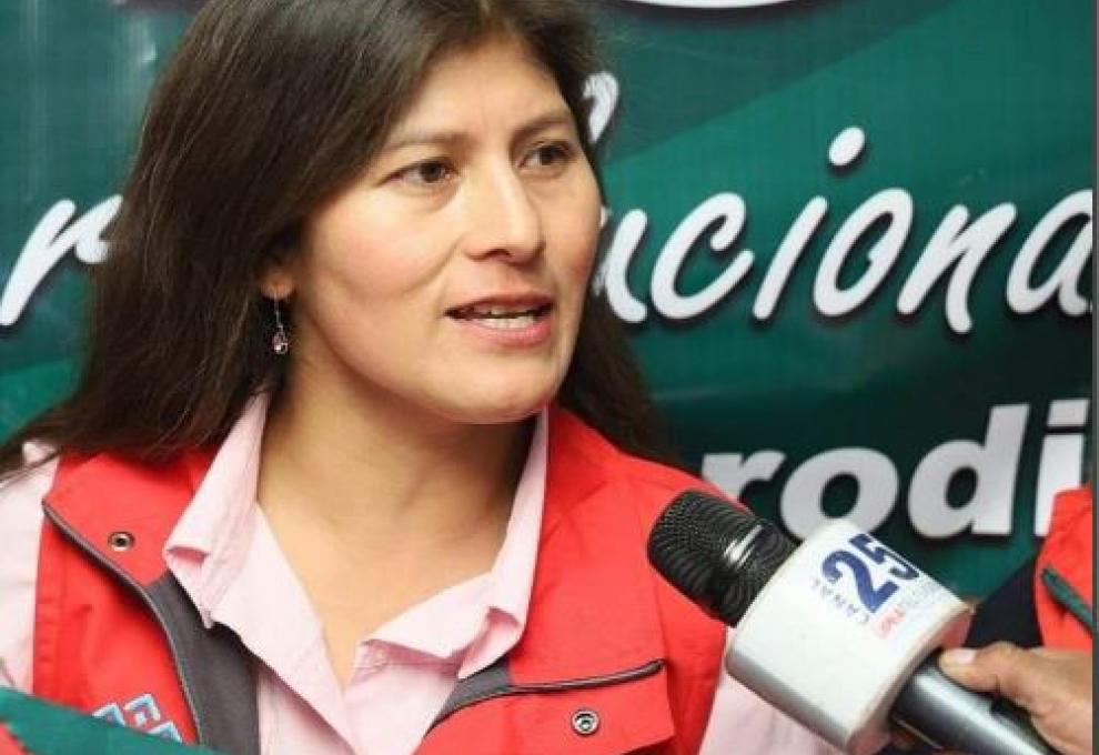 Vocera de la Alcaldía de El Alto, Beatriz Zegarrundo. Foto: RRSS 