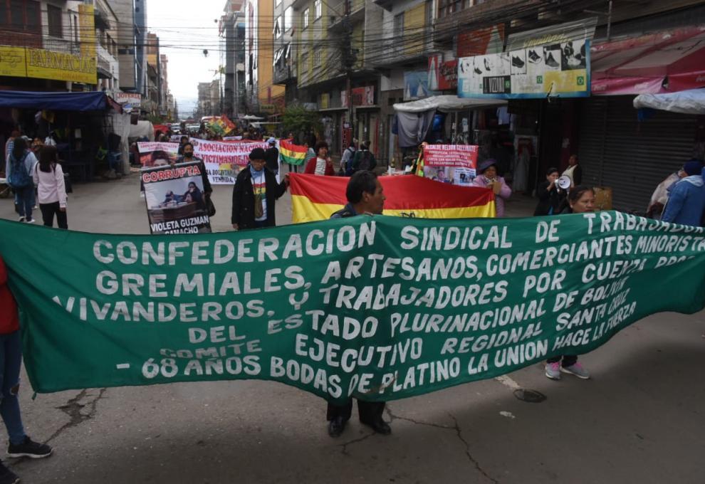 Foto: Los Tiempos / Los gremiales de Cochabamba se movilizan 