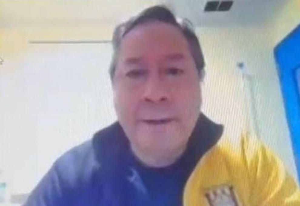 Foto: DTV - Luis Arce en audiencia virtual 