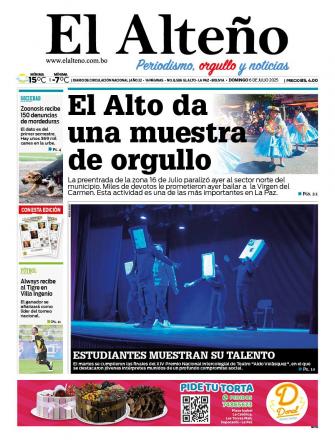 ¡Buenos días, estimados lectores! Les presentamos la portada de la edición impresa de hoy, domingo 6 de julio de 2025. ¡Gracias por acompañarnos un día más! 