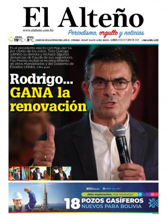 Portada del día de El Alteño 