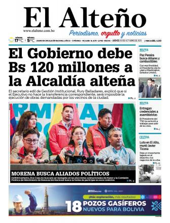 Portada del día de El Alteño
