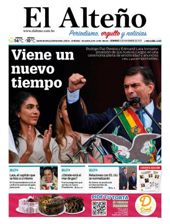 Portada del día de El Alteño 