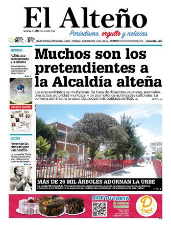 Portada del día de El Alteño 