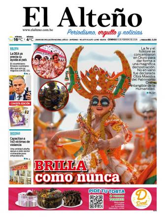 Portada del día de El Alteño 