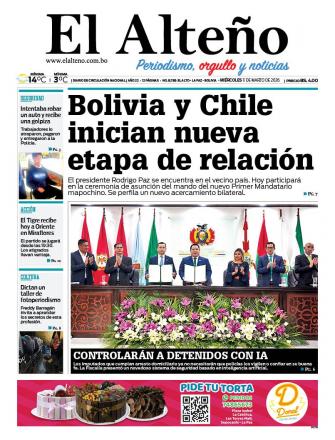 Portada del día de El Alteño 
