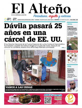 Portada del día de El Alteño 