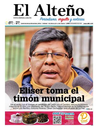 Portada del día de El Alteño 