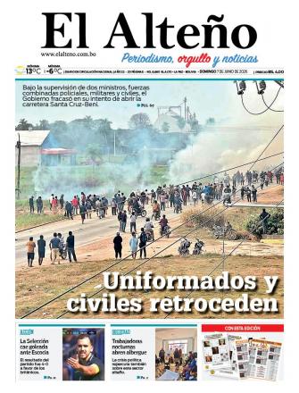 Portada del día de El Alteño 