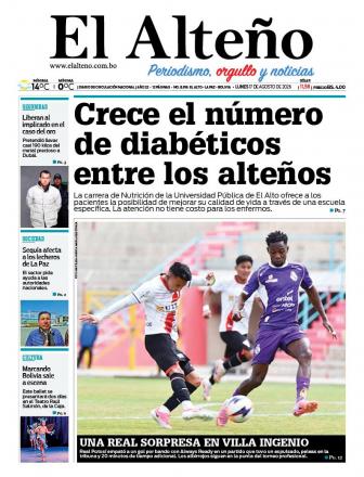 Portada del día de El Alteño 