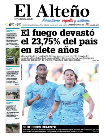 Portada del día de El Alteño 