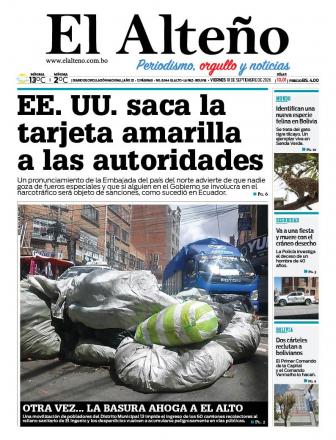 Portada del día de El Alteño 