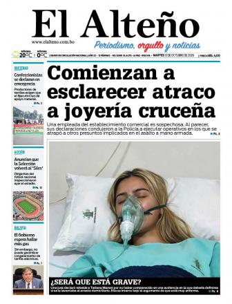 Portada del día de El Alteño 