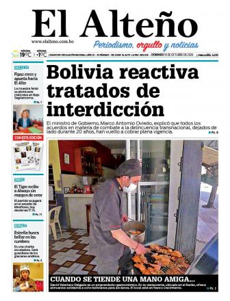 Portada del día de El Alteño 