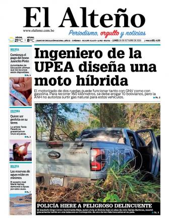 Portada del día de El Alteño 