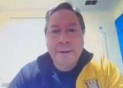 Foto: DTV - Luis Arce en audiencia virtual 